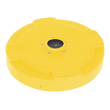 Vestil DRUM RECYC LID FLAP 55 GAL(CLOSED) YELLOW DC-P-55-CANF-YL